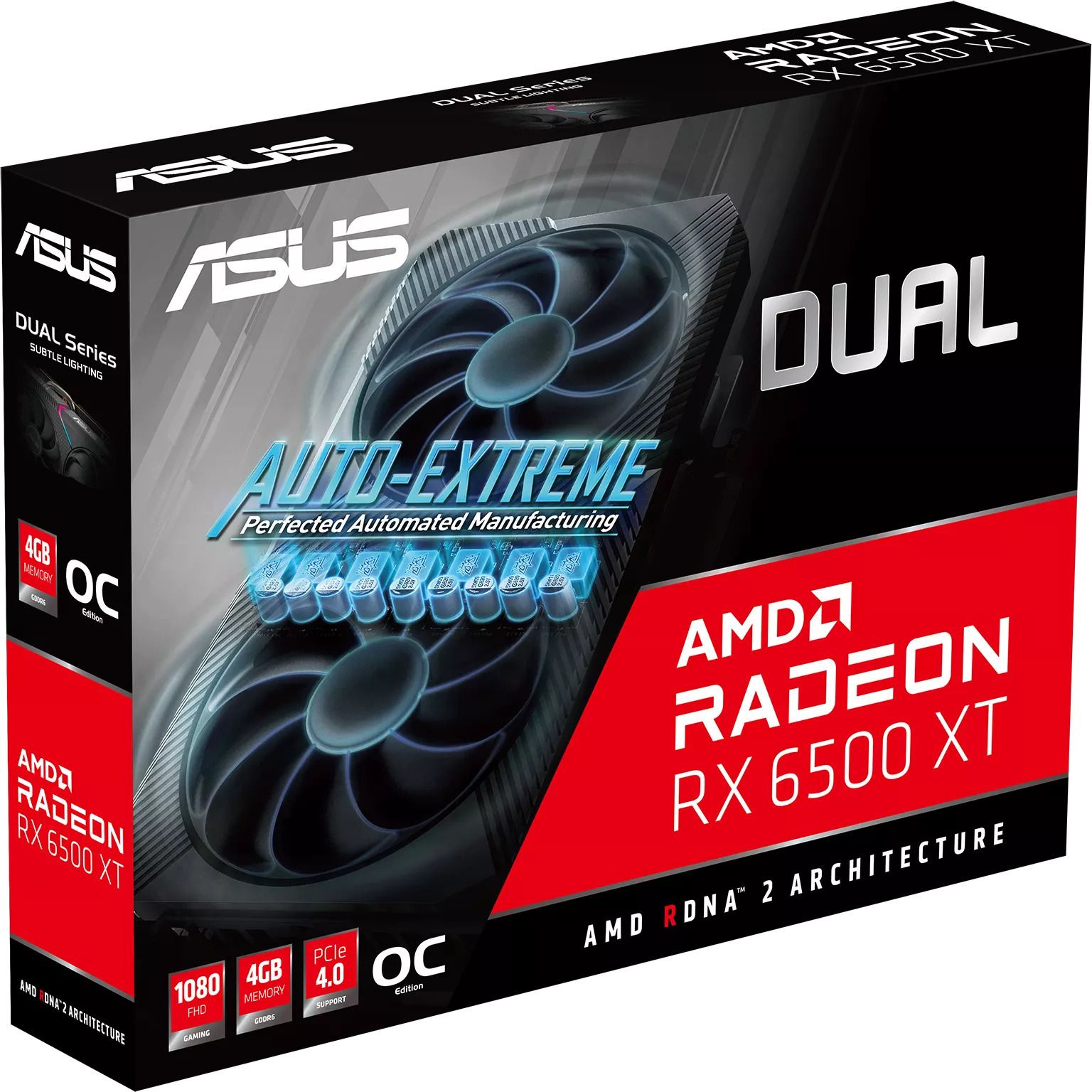 ASUS Dual Radeon RX 6500 XT OC Edition 4GB GDDR6 1xHDMI 2.1 1xDP 1.4a